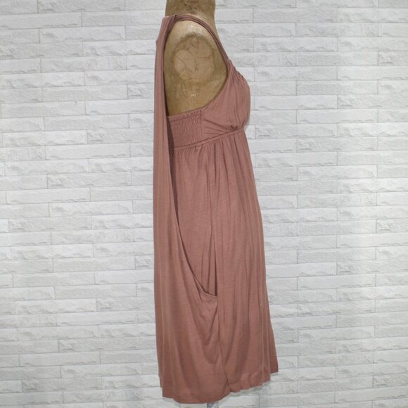TO THE MAX Dress Halter Cape Back Boho Bow Summer Casual Rose Rayon Medium - Picture 3 of 13